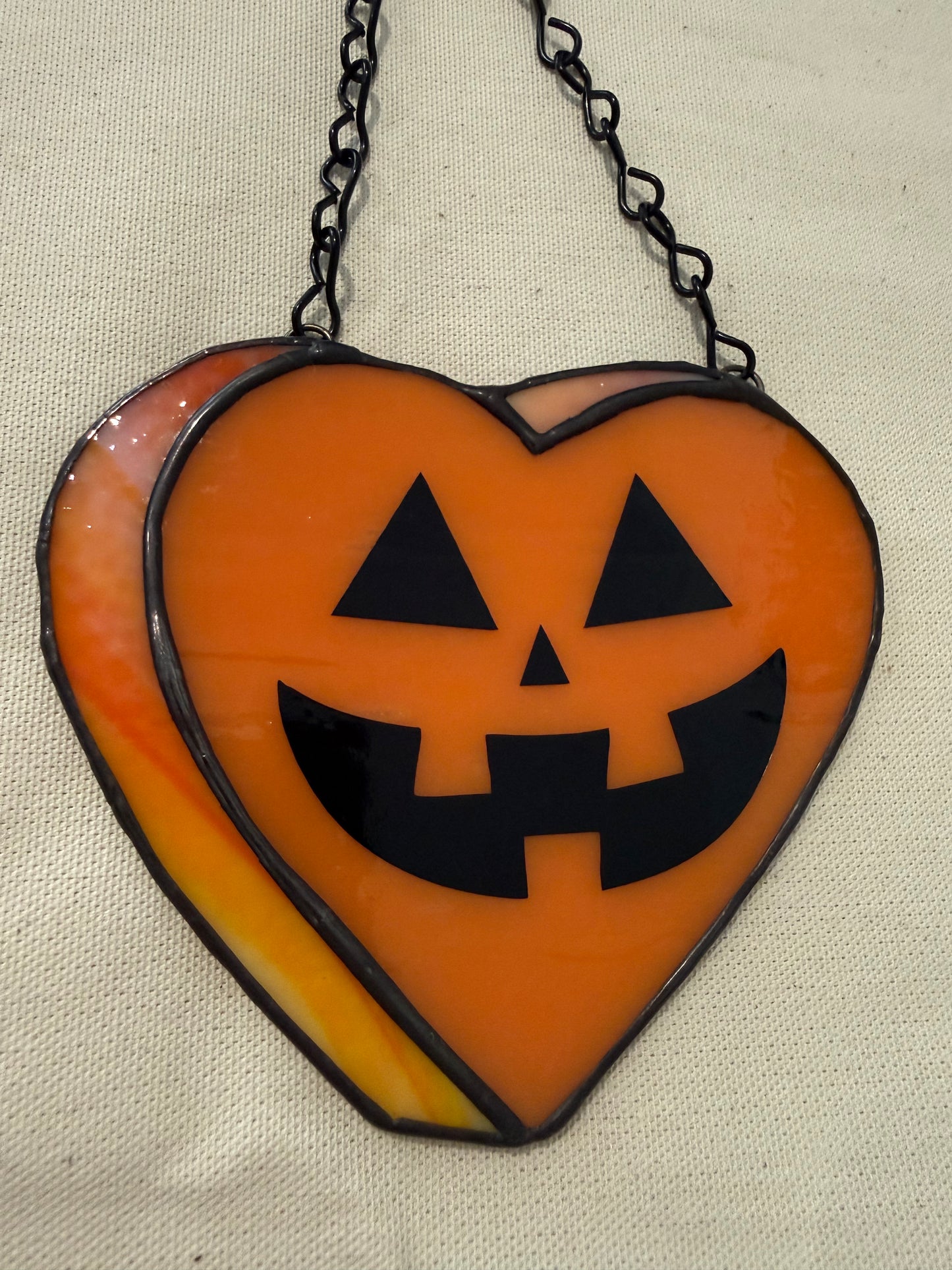 Jack-o-lantern candy heart