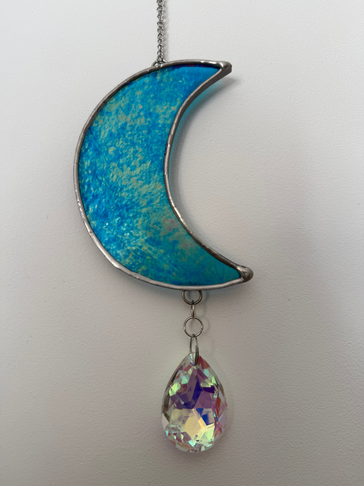 Blue Iridescent Crystal Moon
