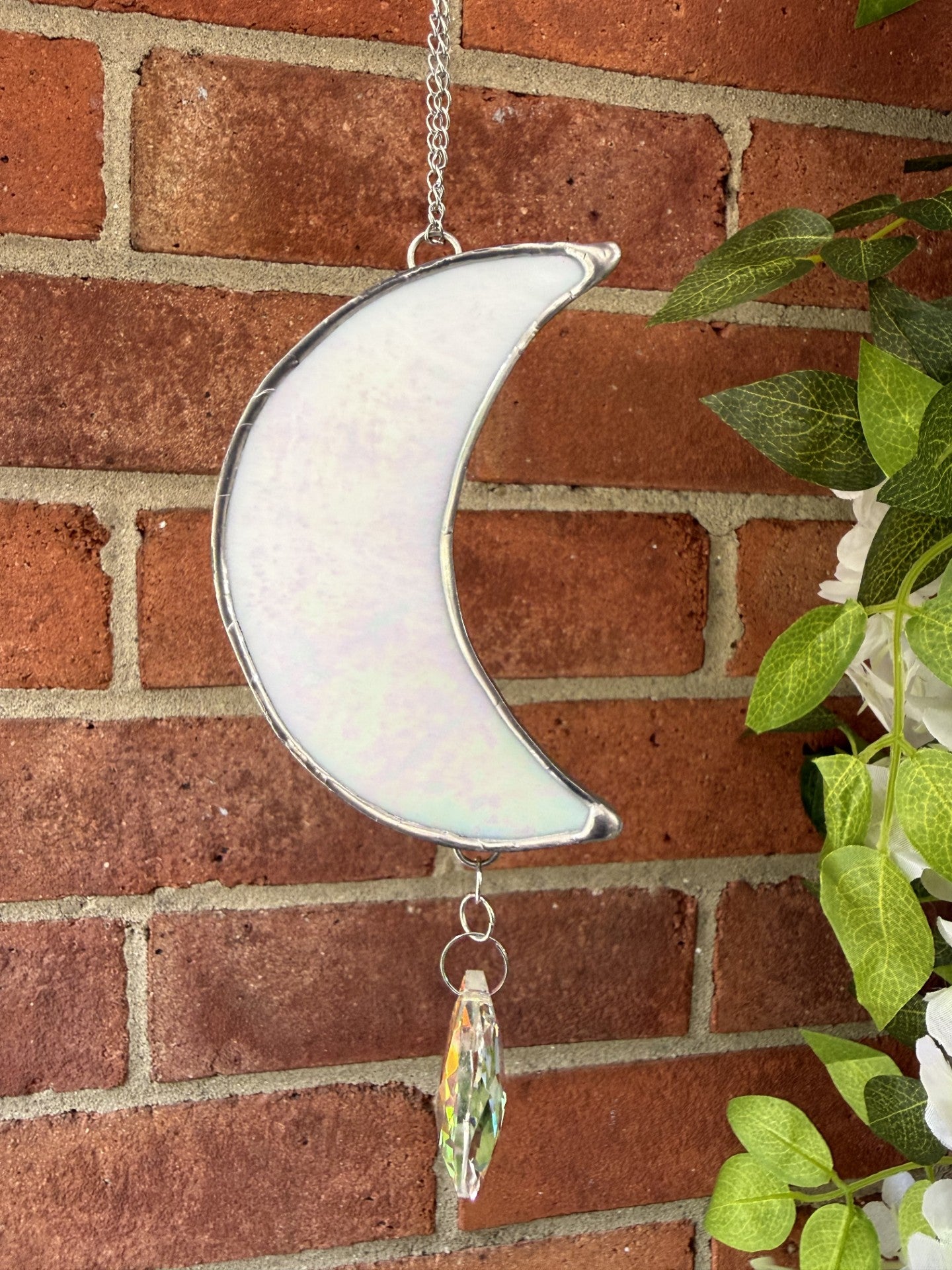 White Iridescent Crystal Moon