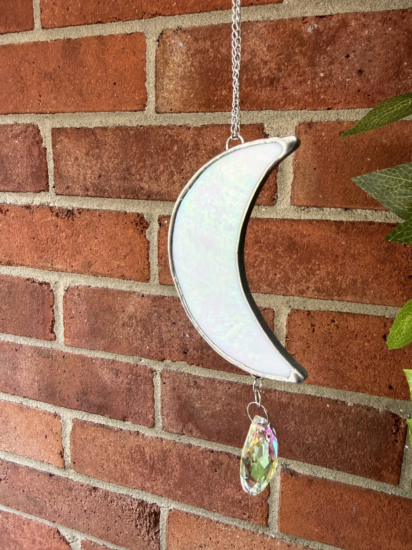 White Iridescent Crystal Moon